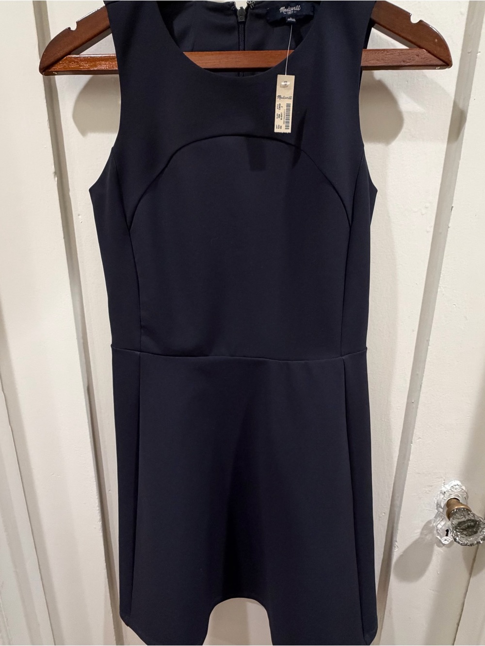 Madewell Navy Sleeveless A-Line Mini Dress